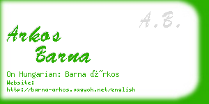 arkos barna business card
